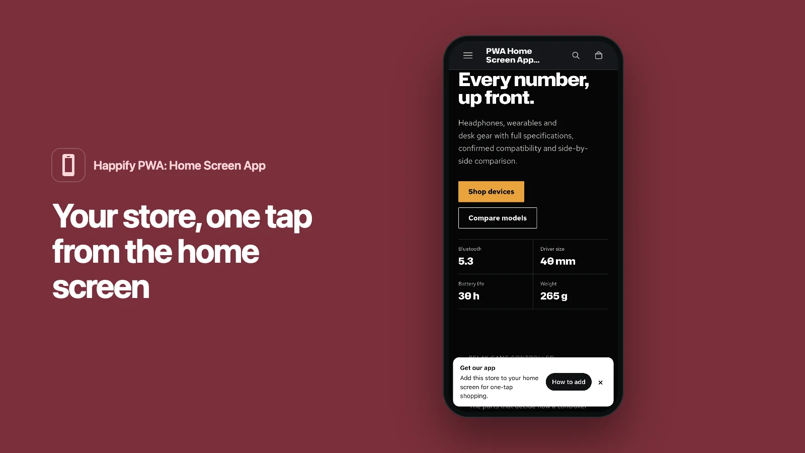 Happify PWA: Home Screen App app
