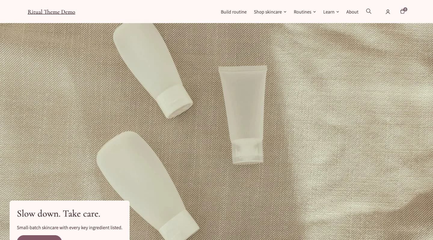 Ritual storefront preview