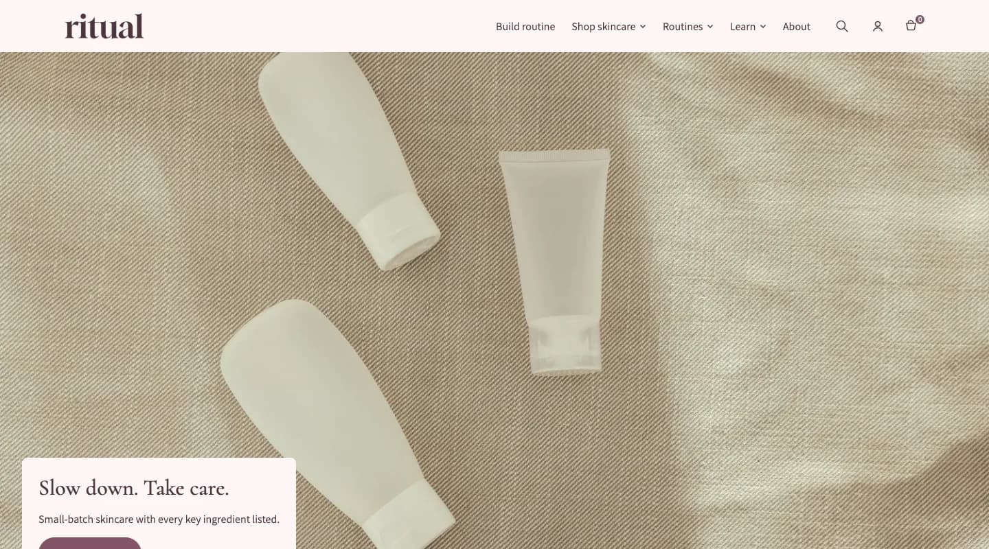Ritual storefront preview