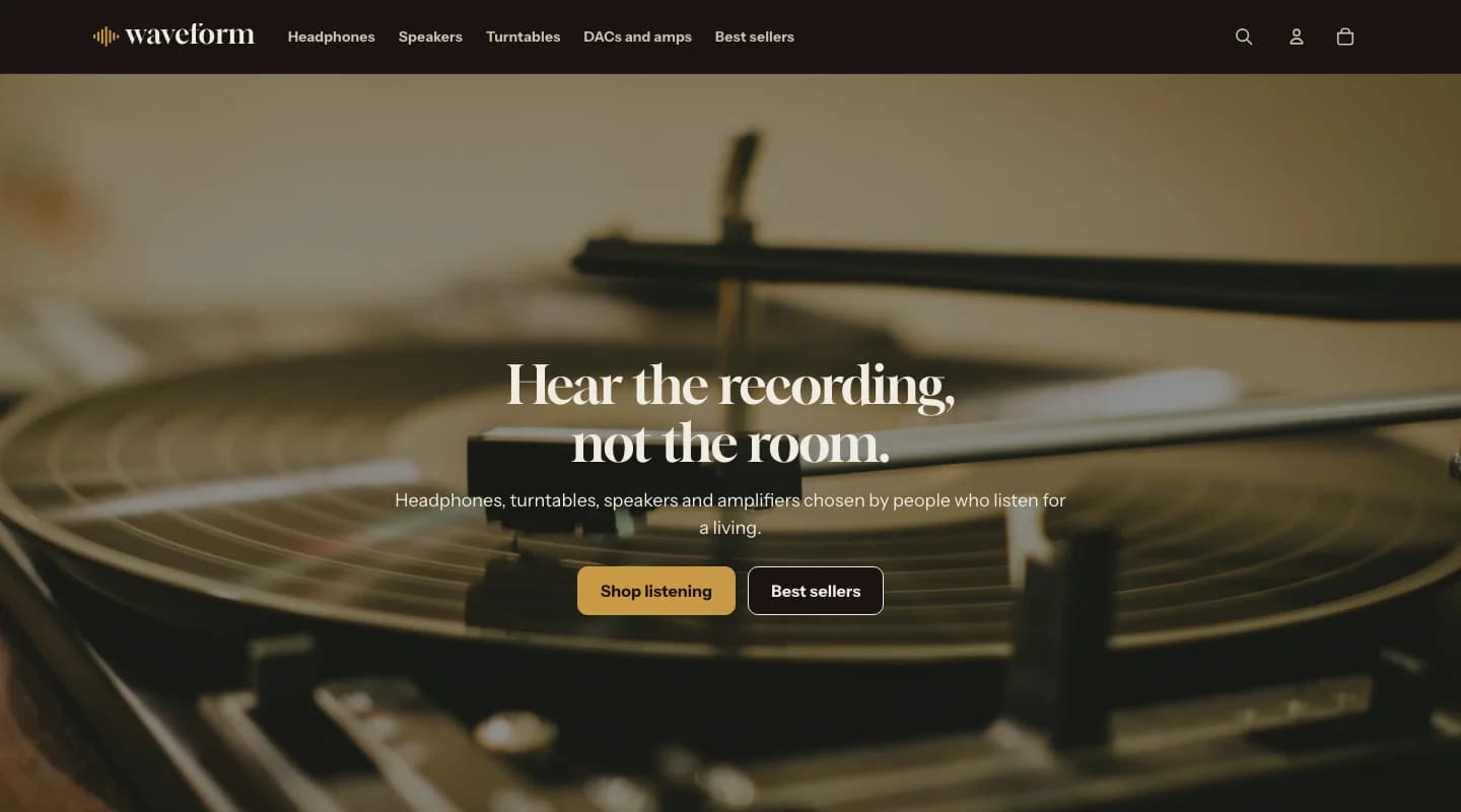 Waveform preset storefront