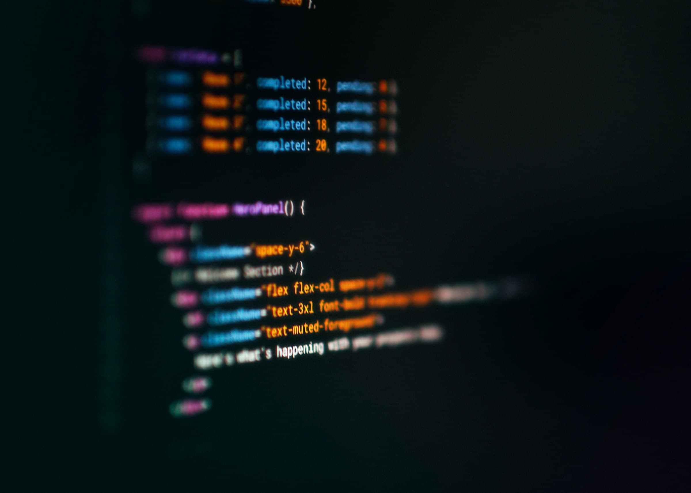 Close-up of syntax-highlighted code on a dark editor screen