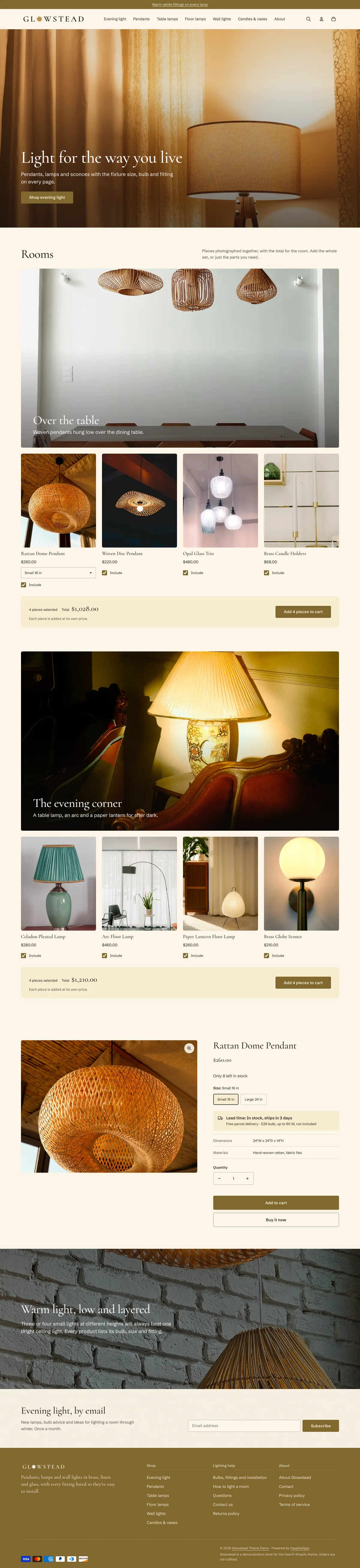 Glowstead full storefront preview
