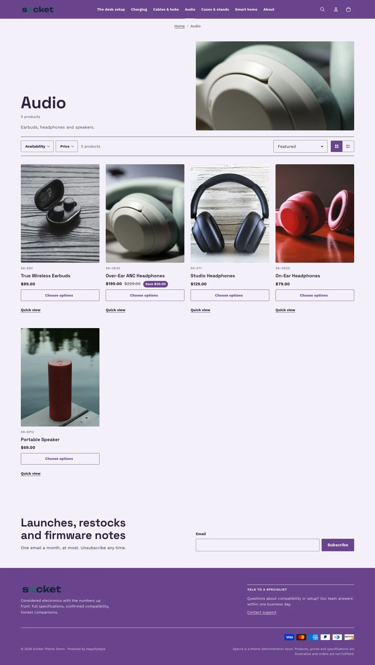 Socket full storefront preview